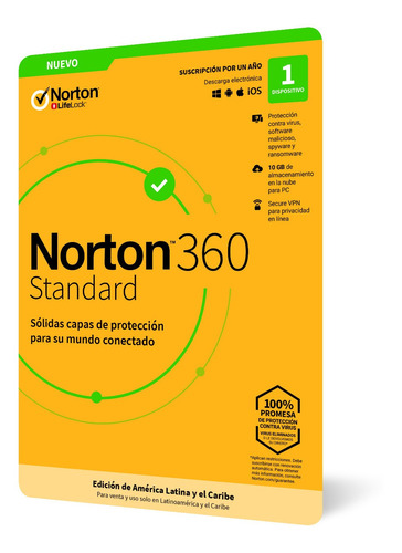 Norton 360 Standar 1 Dispositivo 1 Año Facturado