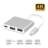 Adaptador Usb C A Hdmi 3 En 1 Macbook Pro Usb 3.0 Usb Tipo C