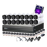 Cctv Kit Profesional Dahua Dvr 16ch + 16 Cam 720p+ 1hdd 4tb