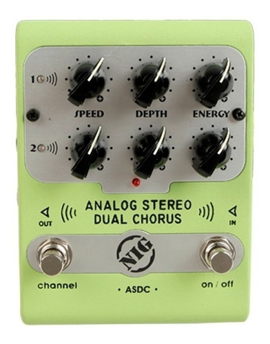 Pedal Nig Analog Dual Chorus Stereo Guitarra Baixo Asdc