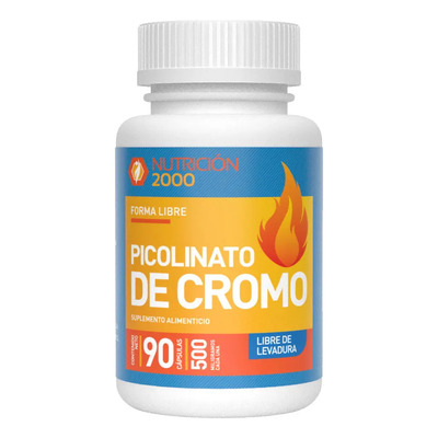 Picolinato de Cromo Cápsulas 500mg Nutrición 2000 Libre Gluten | Envío gratis