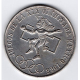 Moneda Plata Antigua  25 Pesos Olimpica  1968  P144