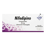 Nifedipino 30mg Lp C/30 Comprimidos Ultra