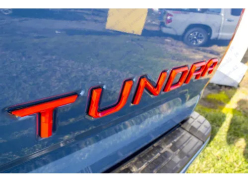  Emblema Letras Rojas Compuerta Trasera Toyota Tundra 14-21 Foto 3