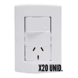 Llave De Luz Armada Punto Y Toma Sica Life Pack X 20u