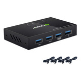 Conmutador Kvm Usb 2.0 Y Caja Divisora Para Compartir 4 Pc O