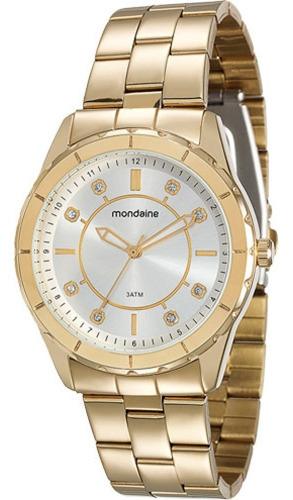 Relógio Mondaine 94769lpmgde1 Dourado Com Strass De Vltrlne