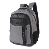 Mochila Porta Notebook Travel Tech Urbana Cod 20312 Ellobo Color Azul Con Negro Diseño De La Tela Lisa