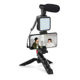 Câmera Smartphone Kit Vlogger De Microfone Para Celular