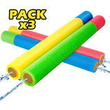 Pack X3 Pistola Lanza Agua Esponja Piscina Verano Juego Niño