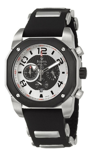 Reloj Bulova Hombre Marine Star 98b139 Color De La Malla Negro Color Del Bisel Negro Color Del Fondo Blanco/negro