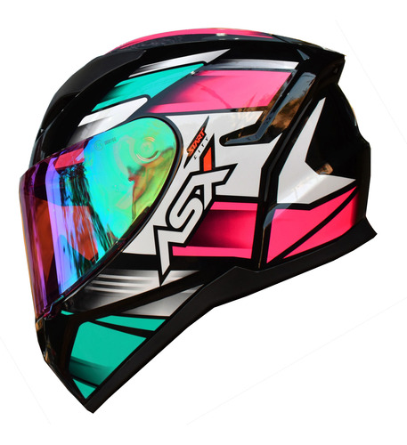 Capacete Feminino Asx City Start Rosa Esportivo Fechado Moto