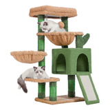 Torre Cactus Para Gatos Con Casa Y Poste Rascador