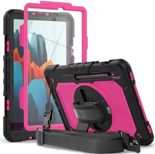 Funda Uso Rudo Correa Para Galaxy Tab S7+ Plus T970 T975