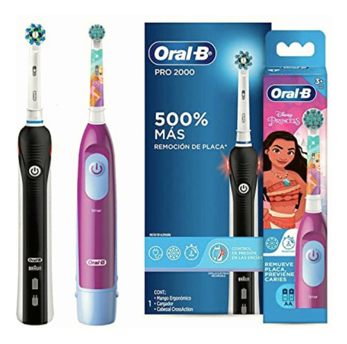 Oral B, Pack Cepillo De Dientes Eléctrico Recargable Pro