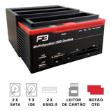 Dock Station 3em1 2 Hds Sata 1 Hd Ide 2.5 3.5 Triplo Usb 3.0