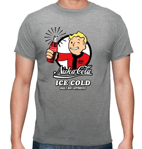 Playera Camiseta Coca Logo Nuka Cola Fallout Vault Boy + Reg