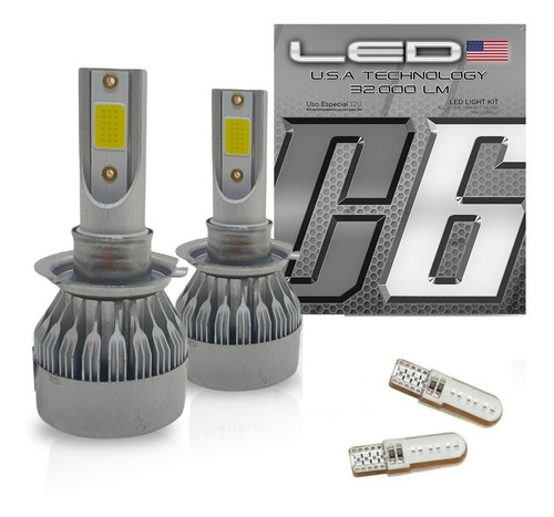 Kit Cree Led  C6s H1 H3 H7 H11 9006/5 5202 880 + 2 T10