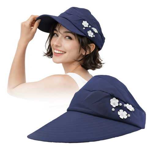 Sombrero Para Sol Dama Playa Primavera Verano Protección Uv