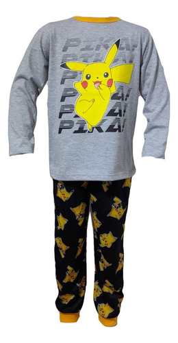 Pijama Brilla En Oscuridad Pokemon Pikachu Algodon Niño/a