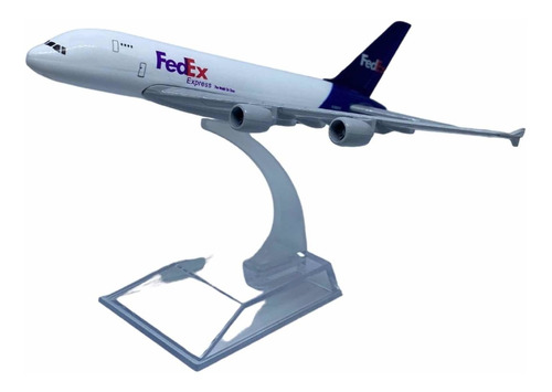 Avión Fedex Airbus A380 Escala 1:400 Metalico Con Base 