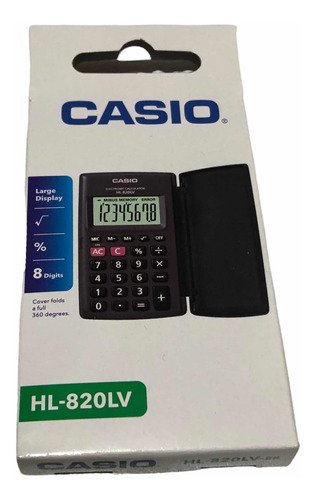 Calculadora Digital Casio De Bolsillo Con Tapa Protectora