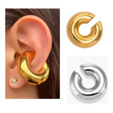 Earcuff Ear Cuff Arete Solitario Chunky Por Par