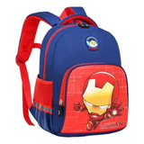 Mochila Escolar Con Diseño De Superheroe Amplio Espacio Con Bolsas Laterales Y Frontales Para Organizar Utiles Escolares