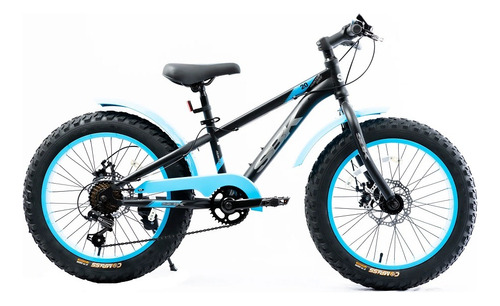 Bicicleta Fat Bike Sbk Rod 20 Hunter Y Recreo Aluminio Azul