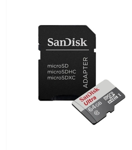 Tarjeta De Memoria Micro Sd 64gb Sandisk Ultra Con Adap. Sd