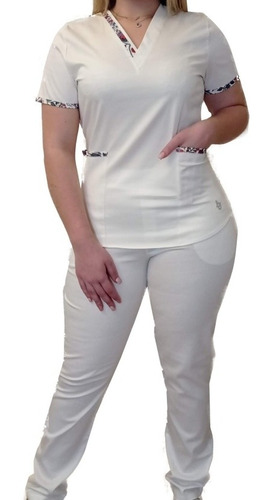 Ambo Spandex Elastizado Blanco L Y J Uniformes 