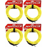 Cables Para Instrumentos 4 Rockville Rcxfb25y Yellow 25' Fem