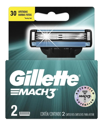 Carga Gillette Mach3 Regular C/2un