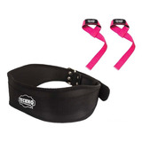 2 Pack Gym: Cinturón Cómodo Blando + Straps Mujer Acolchonad