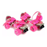 Patines Extensibles Metal 4 Ruedas 28 Al 41 Rosa