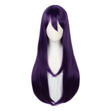 Peluca Larga Morada For Mujer Peluca De Cosplay De Hallowee