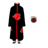 Kit Manto Akatsuki Fantasia Cosplay Naruto Anel Itachi M28