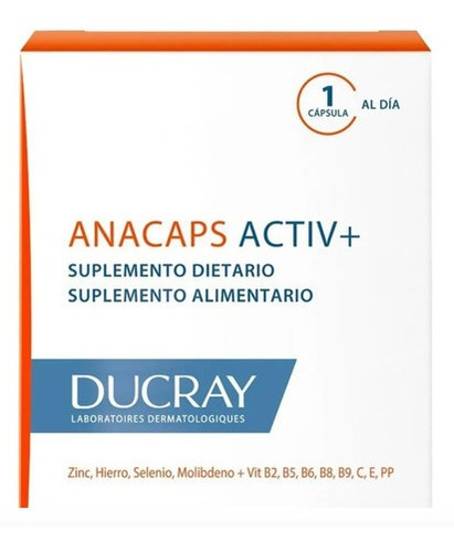 Anacaps Active+ Ducray Anticaida De Cabello En Capsulas X 30