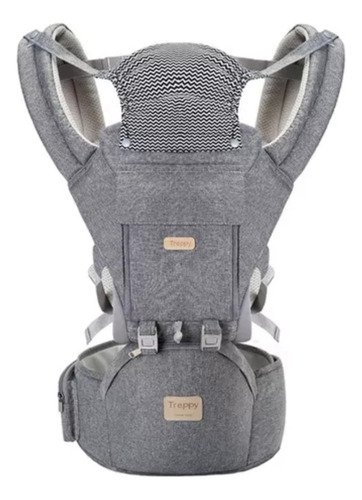 Portabebé Ergonómico 3 En 1 Multifuncional Mochila Infantil Color Gris