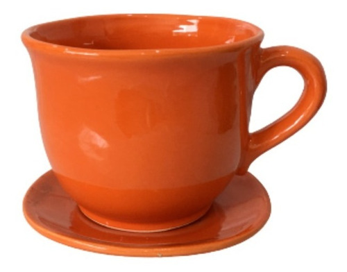 Maceta Taza Naranja * Súper Linda! *