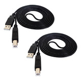 2 X Cabos Usb Impressora Compatível Com Epson Hp Samsung 