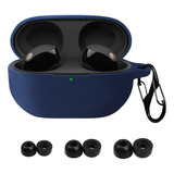 Funda Para Sony Wf-1000xm5 Silicona Azul Con 3 Almohadillas