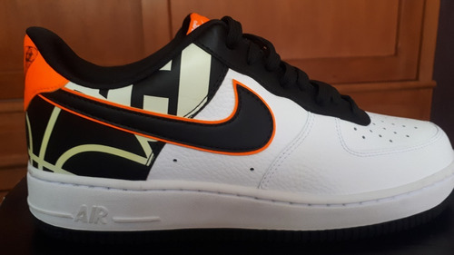 Tenis Nike Air Force 1'07 Lv8 White Black Orange