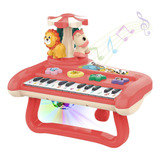 Juguete Piano Musical Sonido Luces Didactico Bebes Animales