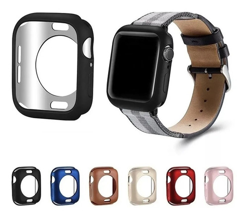 Case De Tpu Mate Para Apple Watch Serie 5 + Mica 