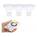 Pack X 3 Lampara Dicroicas Led 16 Rgb 4.5w Osram Con Control