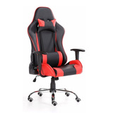 Silla De Escritorio Gen Kanji Kj-321t Gamer Ergonómica  Negra Y Roja