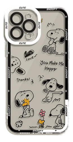 Funda De Teléfono Anime Snoopys Graffiti Para iPhone 15 12 1