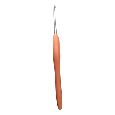 Gancho Ergonomico Para Crochet 2.5 Mm Naranja
