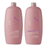 Kit Semi Di Lino Moisture Shampoo 1 Litro + Leave In 1 Litro